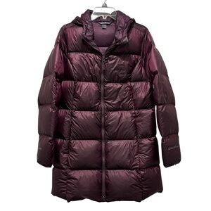 Eddie‎ Bauer EUC EB550 Down Parka Women Medium Plum Purple Puffer Jacket